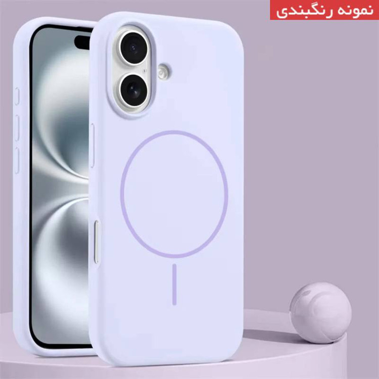 کاور شارک قاب مدل سیلیکونی پاک کنی مگ سیف دار مناسب برای گوشی موبایل اپل iPhone 16 Pro Max