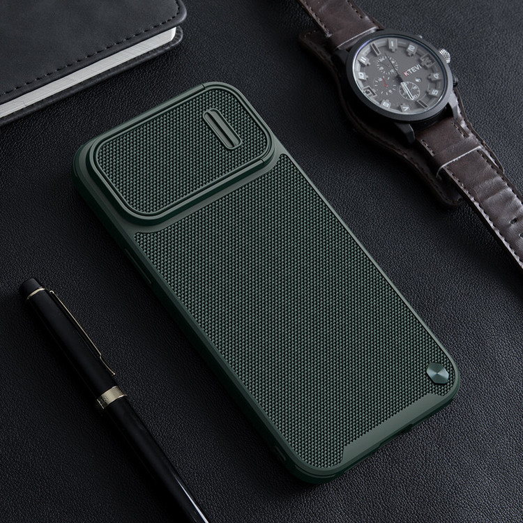کاور نیلکین مدل Textured Fiber S Case مناسب برای گوشی موبایل اپل iPhone 14 Pro Max