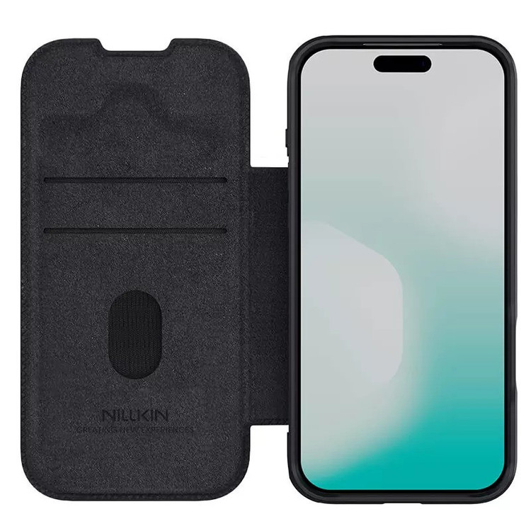 کیف کلاسوری نیلکین مدل Qin Pro Leather مناسب برای گوشی موبایل اپل iPhone 17 Pro Max