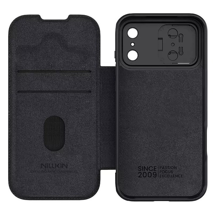 کیف کلاسوری نیلکین مدل Qin Pro Leather مناسب برای گوشی موبایل اپل iPhone 17 Pro Max