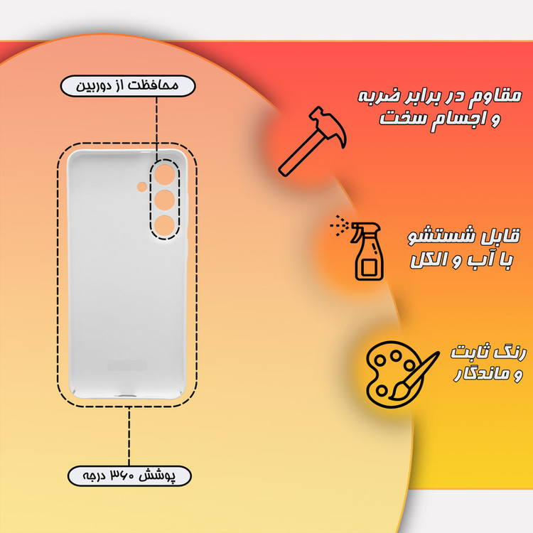 کاور قاب موبایل علوی مدل HML مناسب برای گوشی موبایل سامسونگ Galaxy S25 FE
