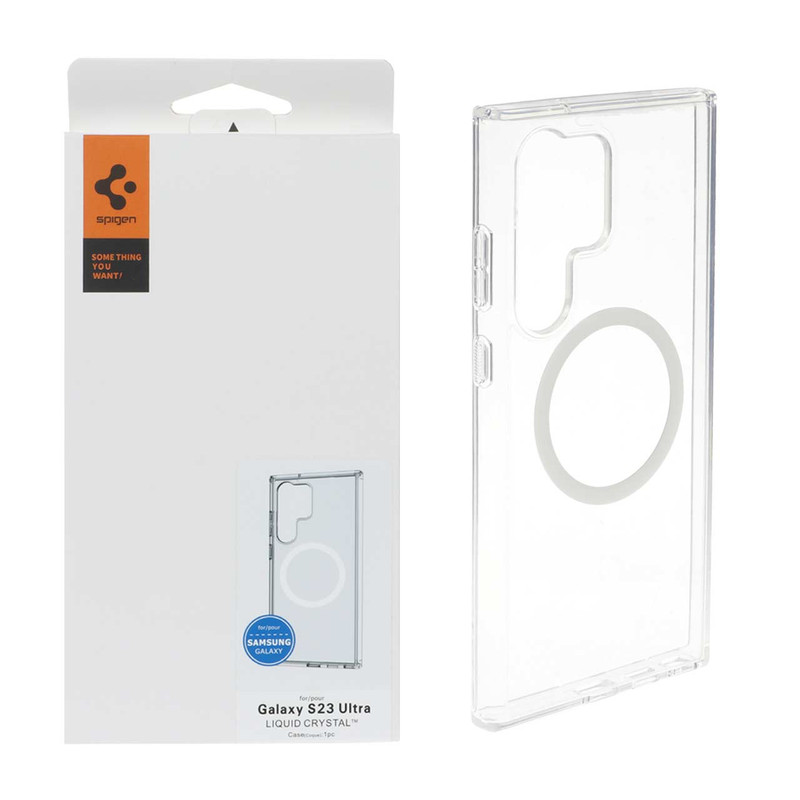 کاور اسپیگن مدل مگ‌سیف طرح شفاف مناسب برای گوشی موبایل سامسونگ Galaxy S24 ultra
