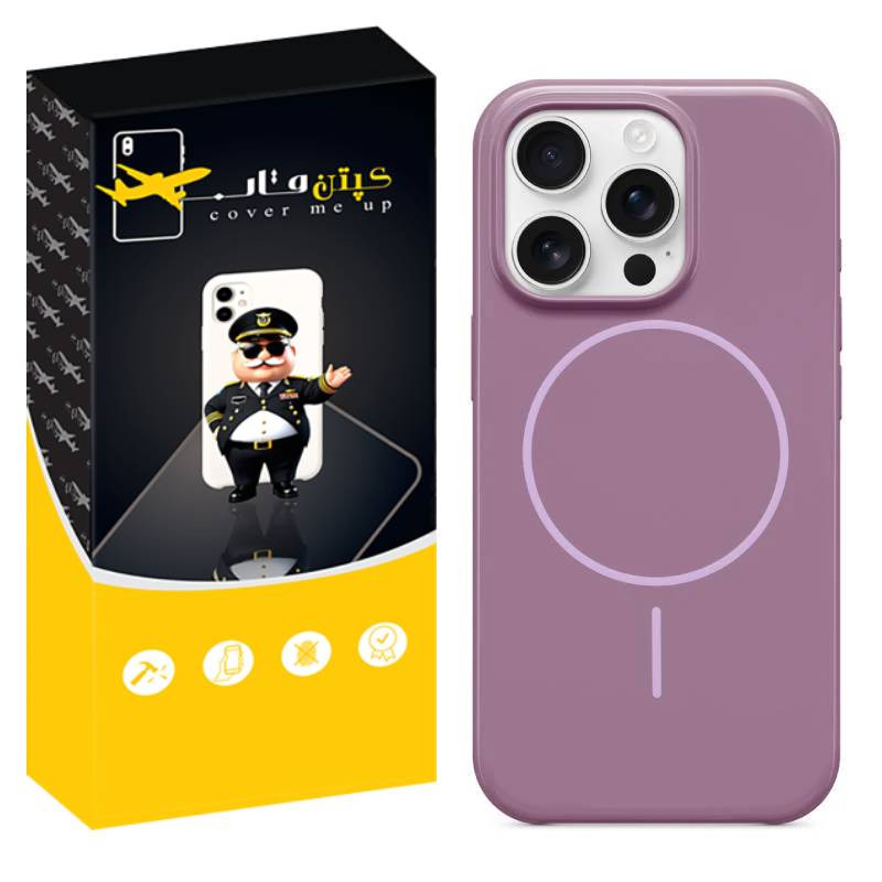 کاور کپتن قاب مدل سیلیکونی پاک کنی مگ سیف دار مناسب برای گوشی موبایل اپل iPhone 16 Pro Max