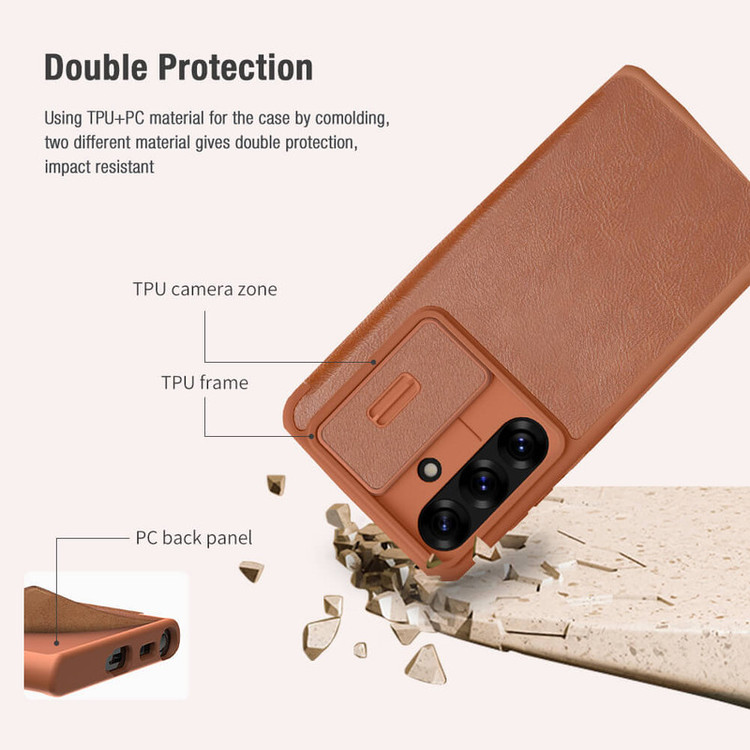 کیف کلاسوری نیلکین مدل Qin Pro مناسب برای گوشی موبایل سامسونگ Galaxy S25