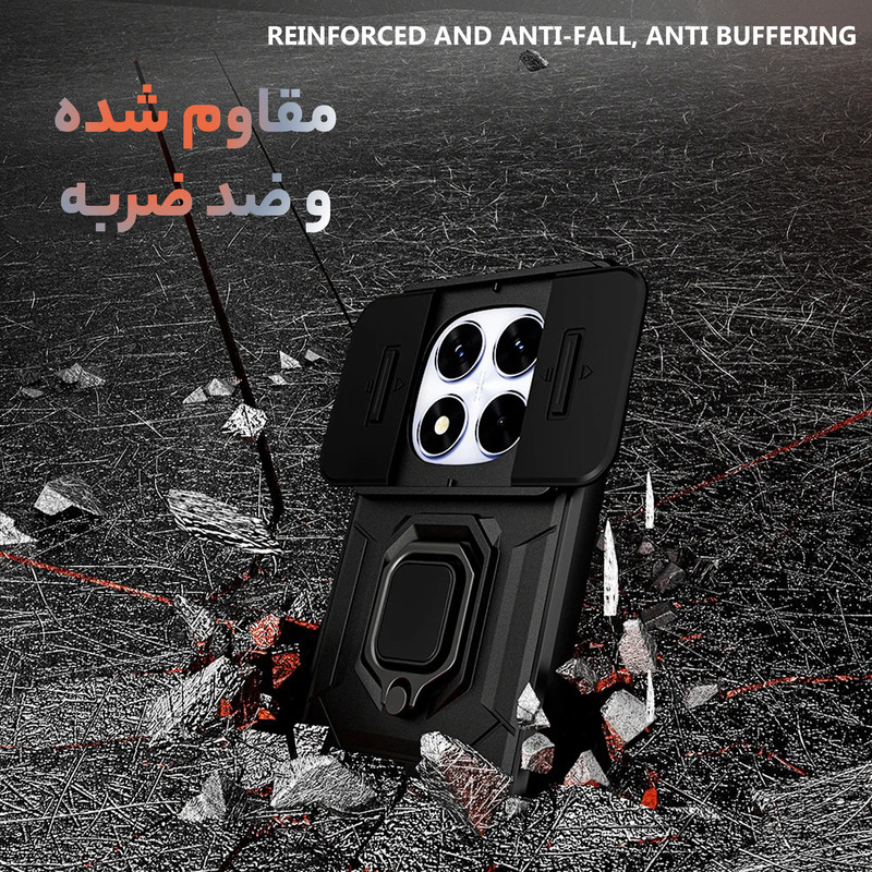 کاور سامورایی مدل Shockproof مناسب برای گوشی موبایل شیائومی Redmi Note 15 4G / Redmi Note 15 5G / Poco M8 5G