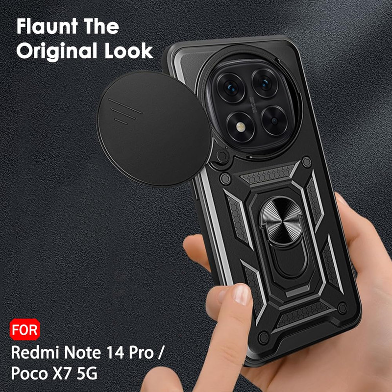 کاور اسپارتان مدل Defender Armor مناسب برای گوشی موبایل شیائومی Redmi Note 14 Pro 4G به همراه بندآویز و پاپ سوکت