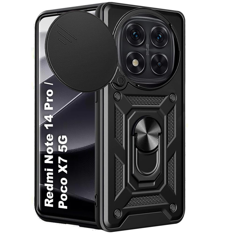 کاور اسپارتان مدل Defender Armor مناسب برای گوشی موبایل شیائومی Redmi Note 14 Pro 4G به همراه بندآویز و پاپ سوکت