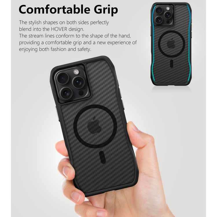 کاور سامورایی مدل Octagon Carbon مناسب برای گوشی موبایل اپل iPhone 16 Pro Max