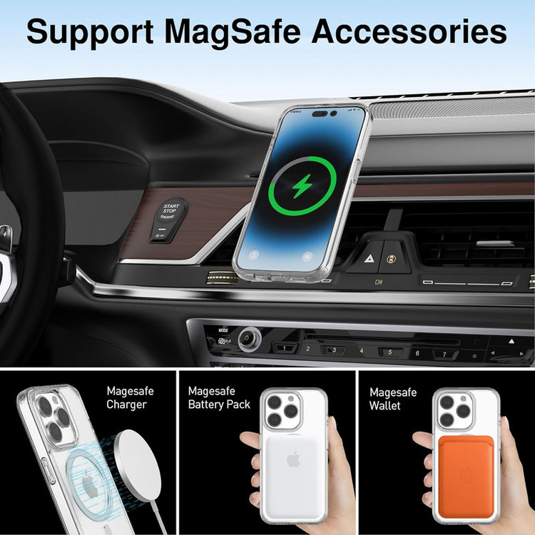 کاور هاپلایت مدل MagSafe Clear HL مناسب برای گوشی موبایل اپل iPhone 14 Pro به همراه محافظ لنز دوربین