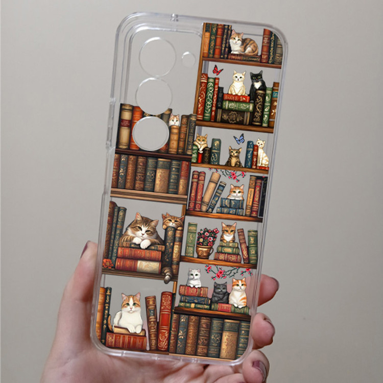 کاور طرح Cat & Books مناسب برای گوشی موبایل شیائومی Redmi 15 4G