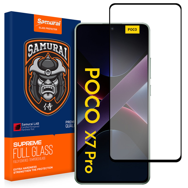 محافظ صفحه نمایش سامورایی مدل ovglass مناسب برای گوشی موبایل شیائومی Poco X7 Pro