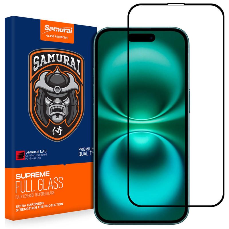 محافظ صفحه نمایش شیشه ای سامورایی مدل Glass Elite مناسب برای گوشی موبایل اپل iPhone 16