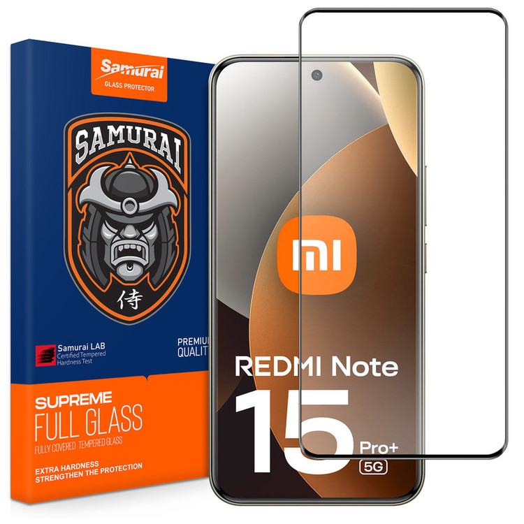 محافظ صفحه نمایش سامورایی مدل ovglass مناسب برای گوشی موبایل Redmi Note 15 Pro Plus / Poco M8 Pro