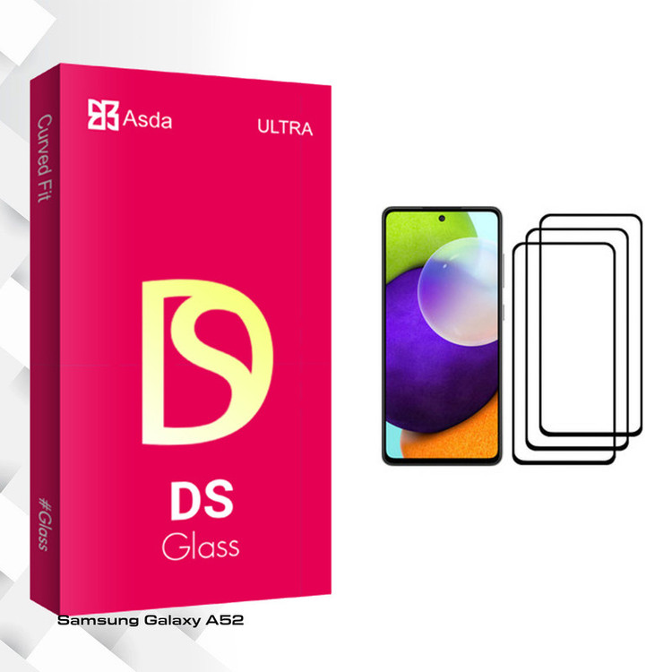 محافظ صفحه نمایش آسدا مدل DS glass مناسب برای گوشی موبایل سامسونگ Galaxy A52 بسته سه عددی