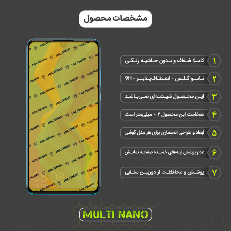 محافظ صفحه نمایش مولتی نانو مدل X-S1N مناسب برای گوشی موبایل هوآوی P30 Lite
