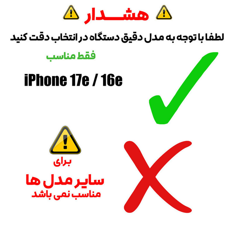 محافظ صفحه نمایش بادیگارد مدل FIP مناسب برای گوشی موبایل اپل iPhone 17e / 16e