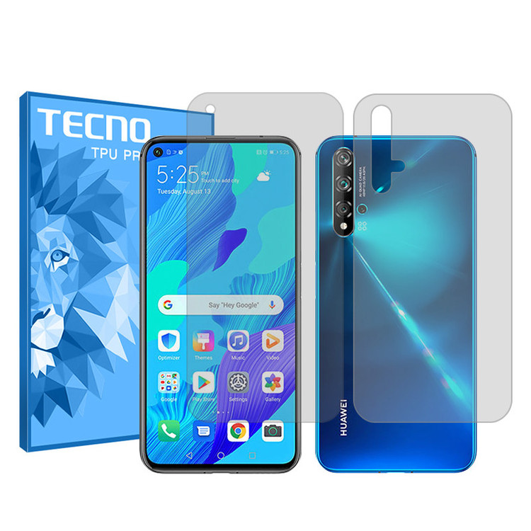 محافظ صفحه نمایش شفاف تکنو مدل Resistant مناسب برای گوشی موبایل هوآوی nova 5T به همراه محافظ پشت گوشی