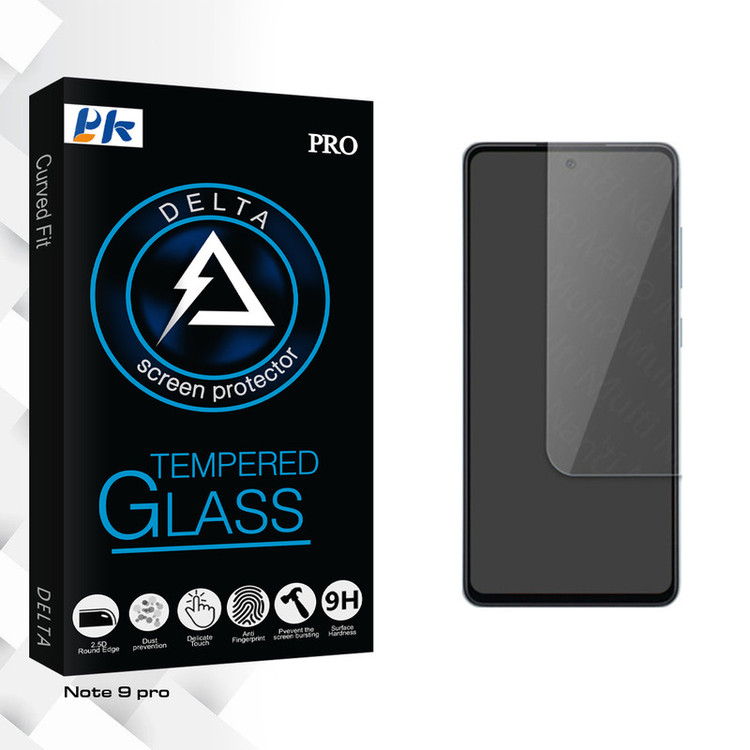 محافظ صفحه نمایش شیشه ای پی کی مدل Delta Glass مناسب برای گوشی موبایل شیائومی Note 9 pro
