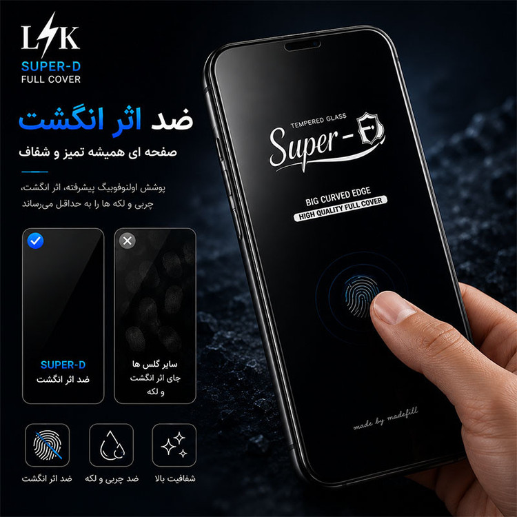 محافظ صفحه نمایش ال کا جی مدل SupD-LK مناسب برای گوشی موبایل شیائومی Poco C75