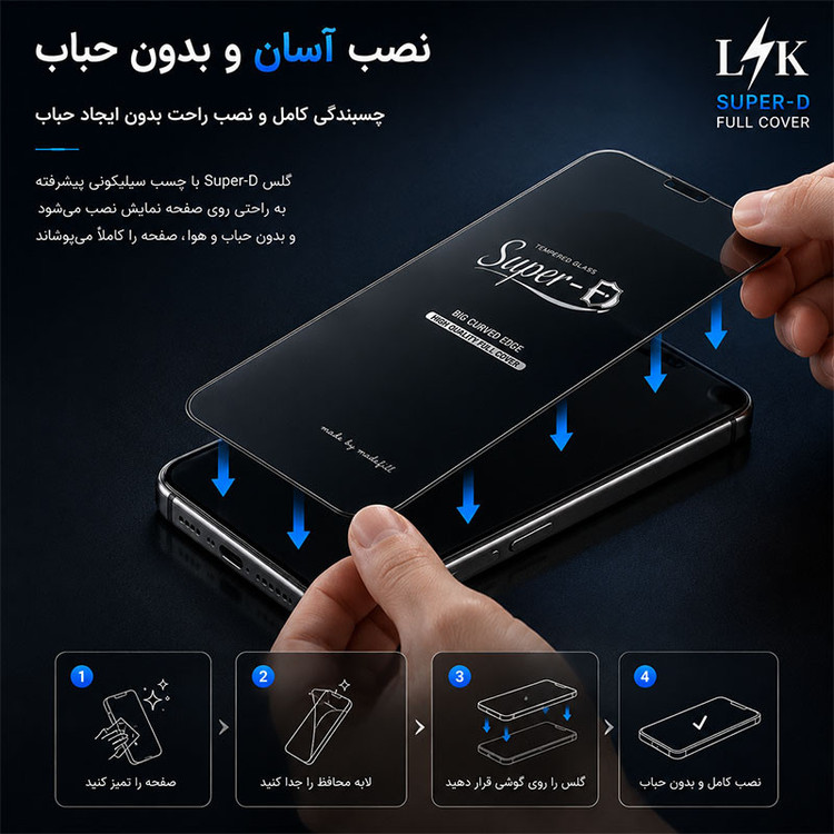 محافظ صفحه نمایش ال کا جی مدل SupD-LK مناسب برای گوشی موبایل شیائومی Poco C75