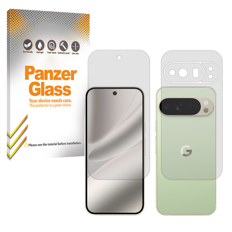 محافظ صفحه نمایش شفاف پنزر گلس مدل Resistant مناسب برای گوشی موبایل گوگل Pixel 10 Pro XL به همراه محافظ پشت گوشی