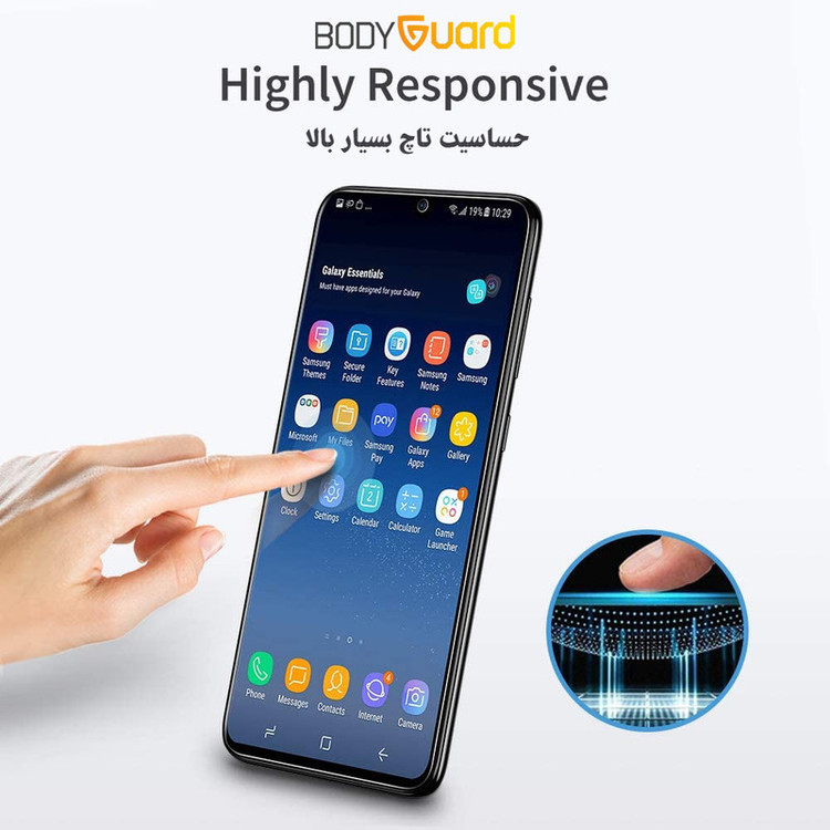 محافظ صفحه نمایش شیشه ای بادیگارد مدل FS مناسب برای گوشی موبایل سامسونگ Galaxy A25