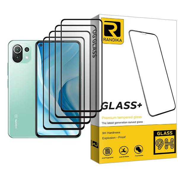 محافظ صفحه نمایش راندیکا مدل Randika Glass MIX004 مناسب برای گوشی موبایل شیائومی Mi 11 Lite 5G بسته چهار عددی