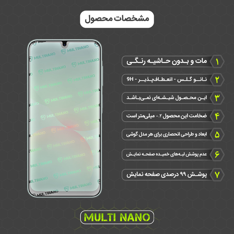محافظ صفحه نمایش مات مولتی نانو مدل X-S1M مناسب برای گوشی موبایل سامسونگ Galaxy A26