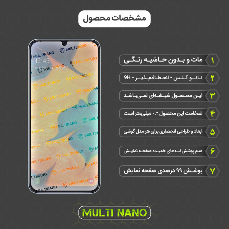 محافظ صفحه نمایش مات مولتی نانو مدل X-S2M مناسب برای گوشی موبایل سامسونگ Galaxy A30 بسته دو عددی