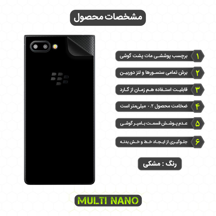 محافظ صفحه نمایش مولتی نانو مدل X-SFM مناسب برای گوشی موبایل بلک بری Key 2 به همراه برچسب پوششی