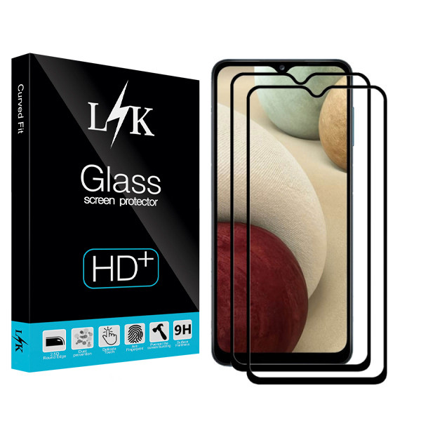 محافظ صفحه نمایش سرامیکی ال کی مدل +HD مناسب برای گوشی موبایل سامسونگ A12 بسته دو عددی