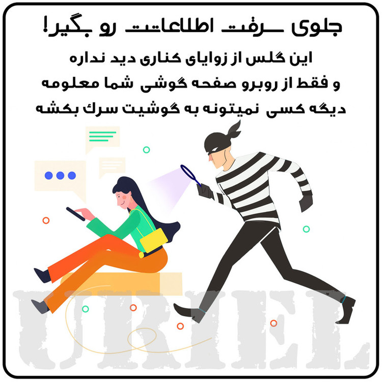 محافظ صفحه نمایش حریم شخصی یوریل مدل PRV مناسب برای گوشی موبایل شیائومی Redmi 13x