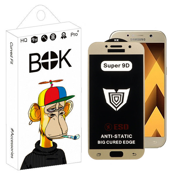 محافظ صفحه نمایش بوک مدل Super 9D Aura مناسب برای گوشی موبایل سامسونگ galaxy A5 2017 / A520