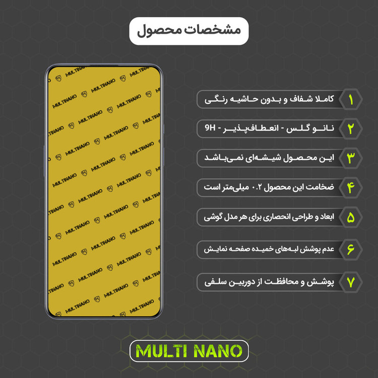 محافظ صفحه نمایش مولتی نانو مدل X-S2N مناسب برای گوشی موبایل وان پلاس 9 بسته دو عددی