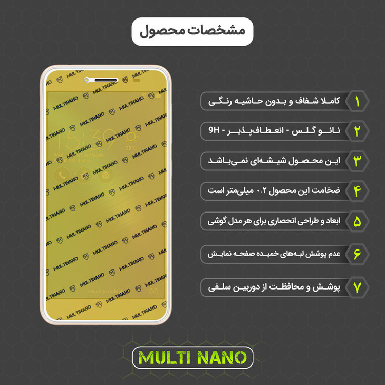 محافظ صفحه نمایش مولتی نانو مدل X-SFL مناسب برای گوشی موبایل ایسوس Zenfone Live / ZB501KL به همراه برچسب پوششی
