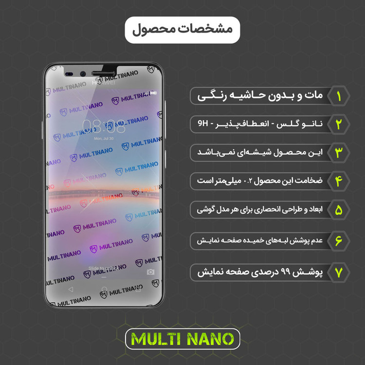 محافظ صفحه نمایش مات مولتی نانو مدل X-S1M مناسب برای گوشی موبایل هوآوی Y3 II