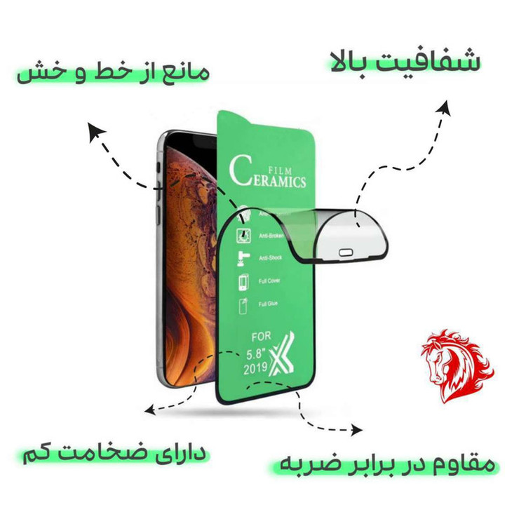 محافظ صفحه نمایش هورس مدل CRS مناسب برای گوشی موبایل اپل iPhone 8 Plus