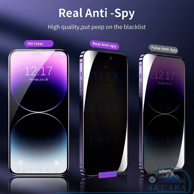محافظ صفحه نمایش حریم شخصی آکوآرا مدل PRV AKU مناسب برای گوشی موبایل سامسونگ Galaxy A54 / S23 FE مجموعه دو عددی