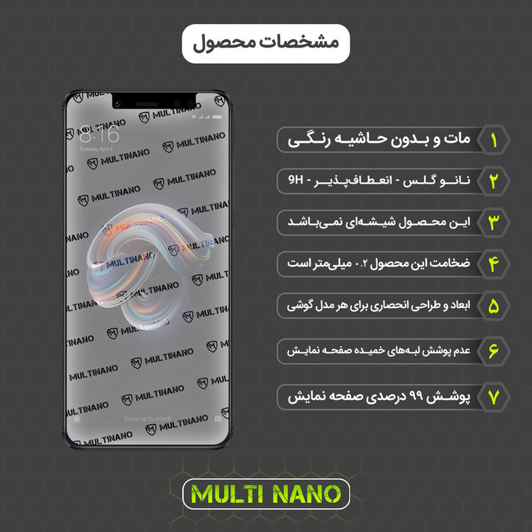 محافظ صفحه نمایش مات مولتی نانو مدل X-S1M مناسب برای گوشی موبایل شیائومی Redmi Note 5 Pro