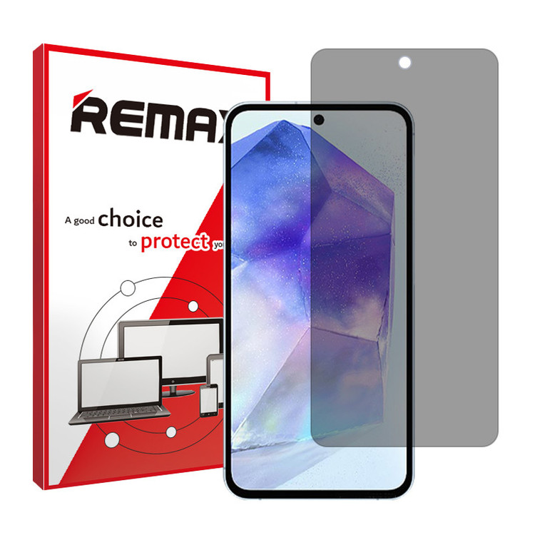 محافظ صفحه نمایش حریم شخصی ریمکس مدل anti-shock مناسب برای گوشی موبایل سامسونگ Galaxy A55