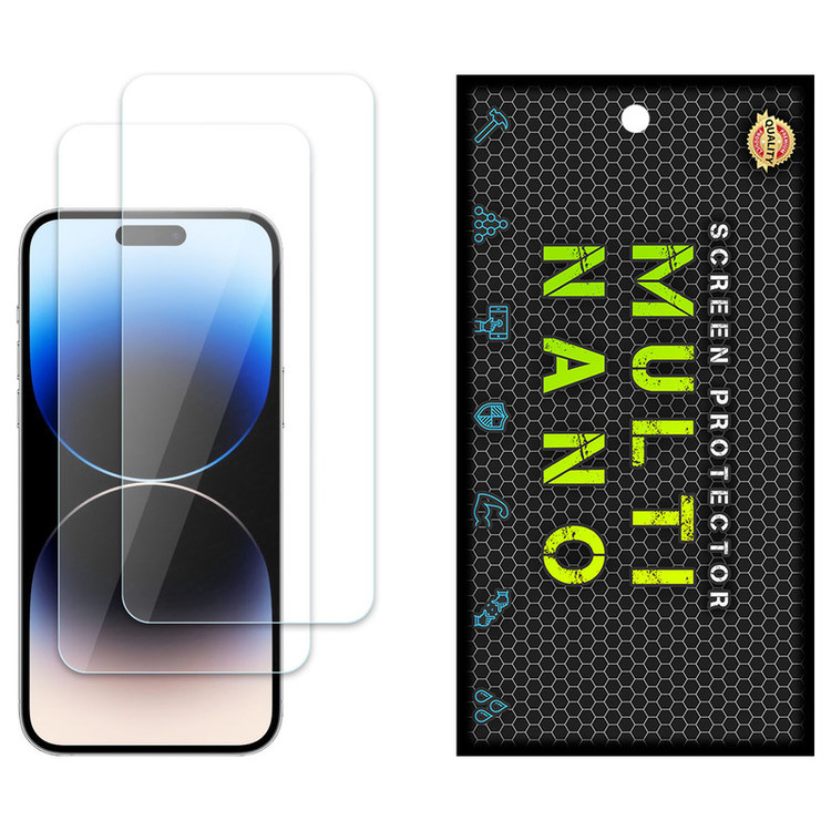 محافظ صفحه نمایش مولتی نانو مدل X-S2N مناسب برای گوشی موبایل اپل iPhone 14 Pro Max بسته دو عددی