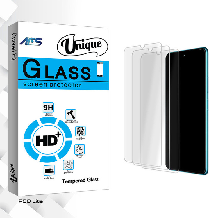 محافظ صفحه نمایش شیشه ای ای اف اس مدل Unique Glass MIX3 مناسب برای گوشی موبایل هوآوی P30 Lite بسته سه عددی