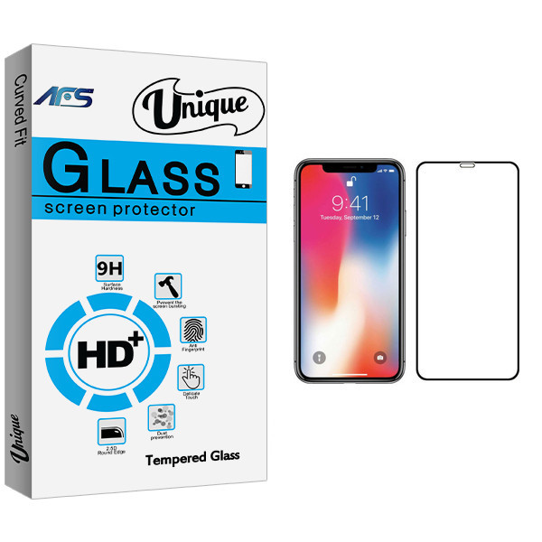 محافظ صفحه نمایش ای اف اس مدل Unique Glass مناسب برای گوشی موبایل اپل iPhone X