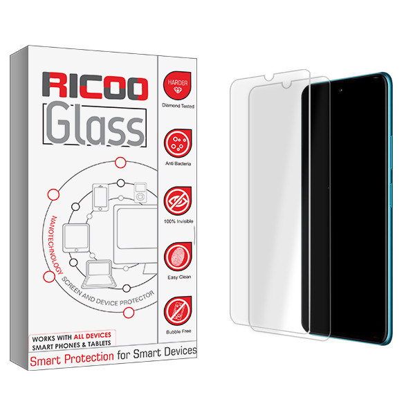 محافظ صفحه نمایش شیشه ای ریکو مدل Ricoo Glass MIX مناسب برای گوشی موبایل شیائومی Mi A3 بسته دو عددی
