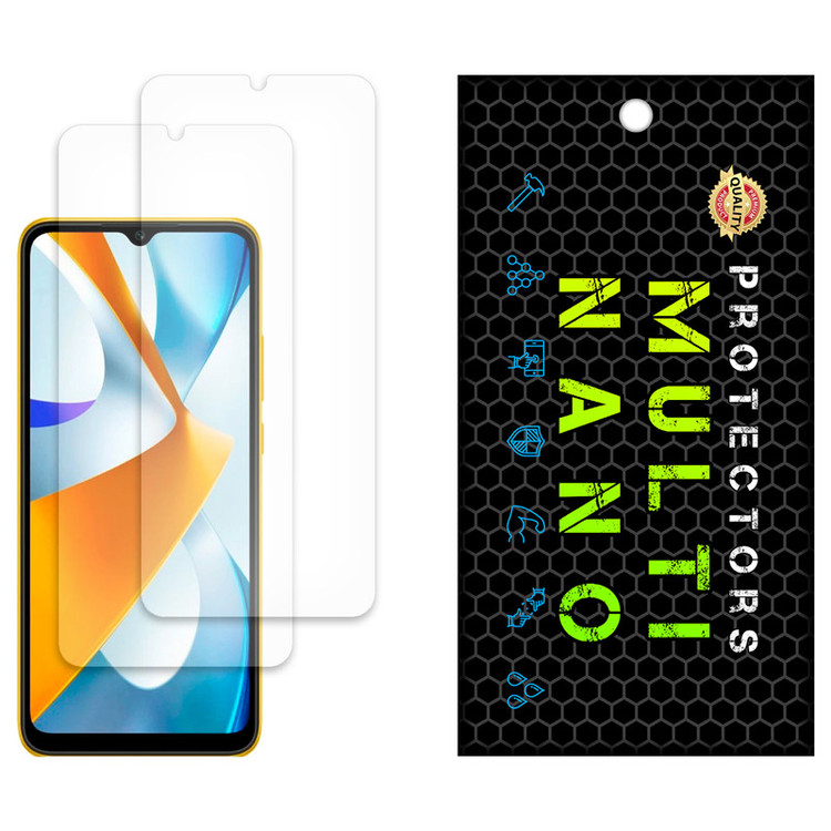 محافظ صفحه نمایش مات مولتی نانو مدل X-S2M مناسب برای گوشی موبایل شیائومی Poco C40 بسته دو عددی