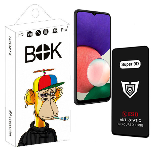 محافظ صفحه نمایش بوک مدل Super 9D مناسب برای گوشی موبایل سامسونگ Galaxy A22 4G