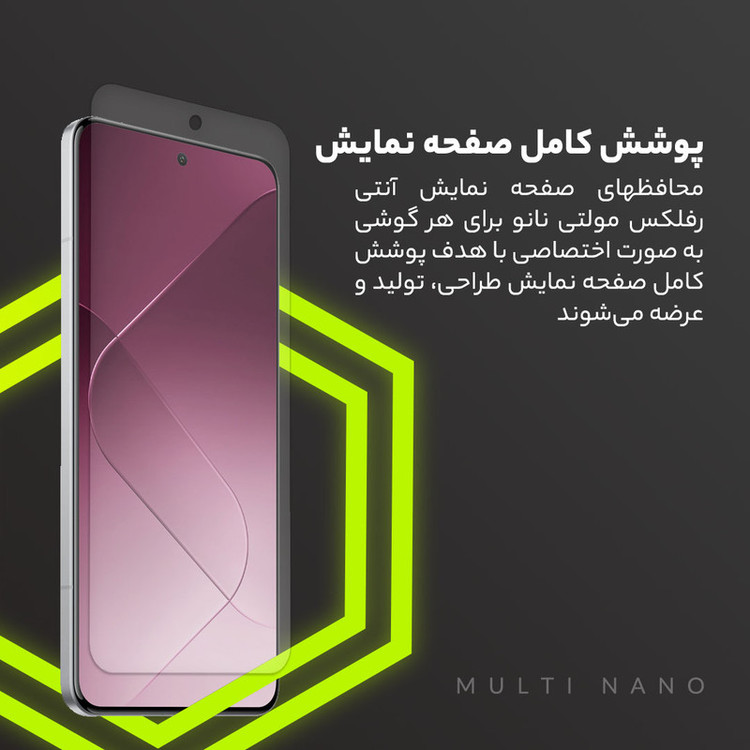 محافظ صفحه نمایش آنتی رفلکس مولتی نانو مدل X-S2M مناسب برای گوشی موبایل شیائومی Poco M7 4G بسته دو عددی