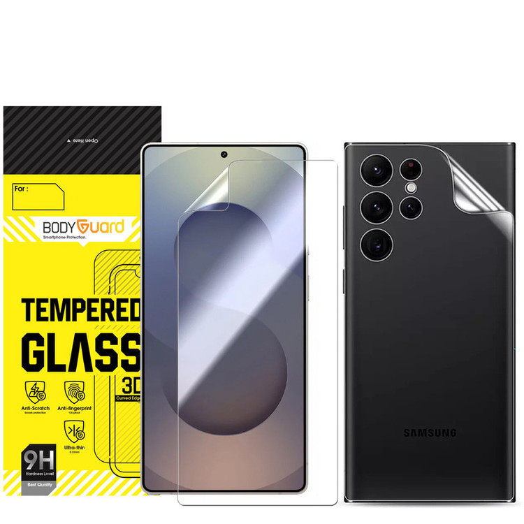 محافظ صفحه نمایش بادیگارد مدل HydroGel مناسب برای گوشی موبایل سامسونگ Galaxy S25 Ultra به همراه محافظ پشت گوشی