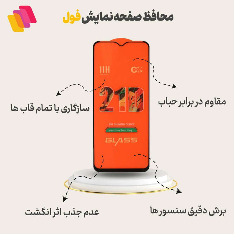 محافظ صفحه نمایش فول شهر گلس مدل FULPLUSSH مناسب برای گوشی موبایل شیائومی Redmi Note 13 Pro