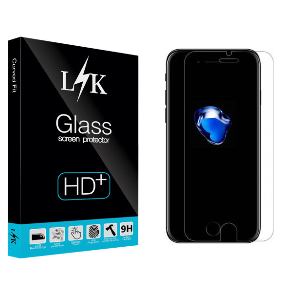 محافظ صفحه نمایش شیشه ای ال کی مدل Hard glass مناسب برای گوشی موبایل اپل Iphone 7 Plus
